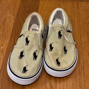 Polo by Ralph Lauren Kids Beige Slip-On Sneakers - Toddler Size 7, NWOT